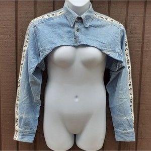 LF Furst of a Kind Ultra Cropped Jean Jacket OS